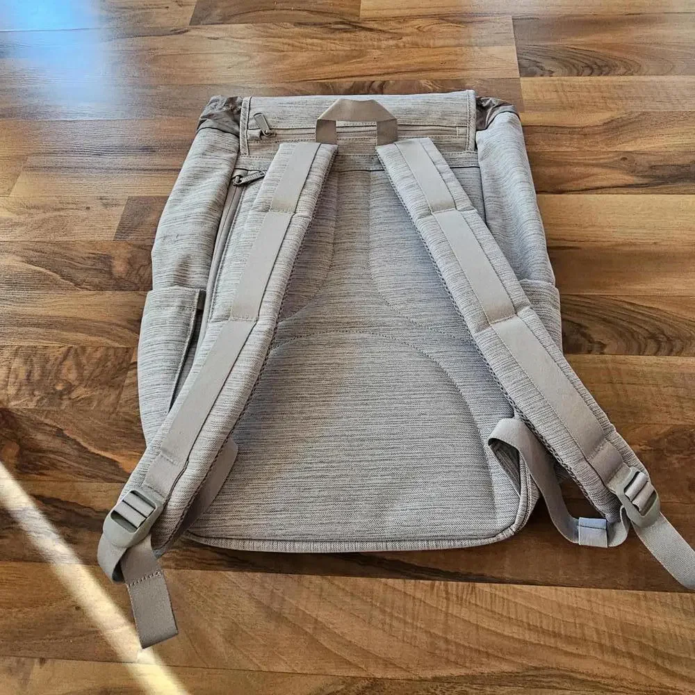 Herschel Littlr America Light Gray Backpack‎ with Tan Straps